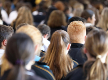 school crowd of people